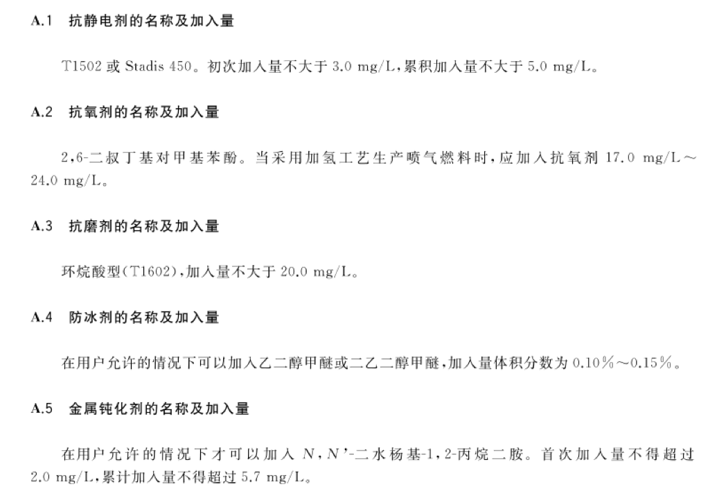 3号航空煤油最新标准