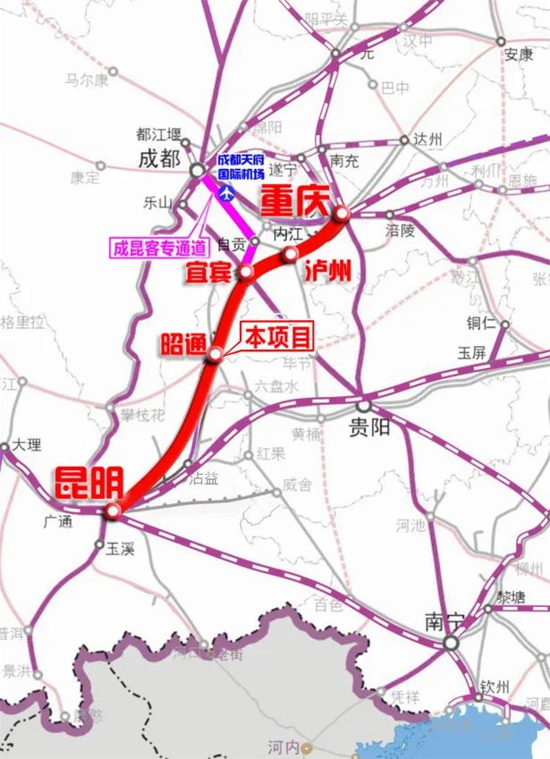 喻昆高铁最新线路图